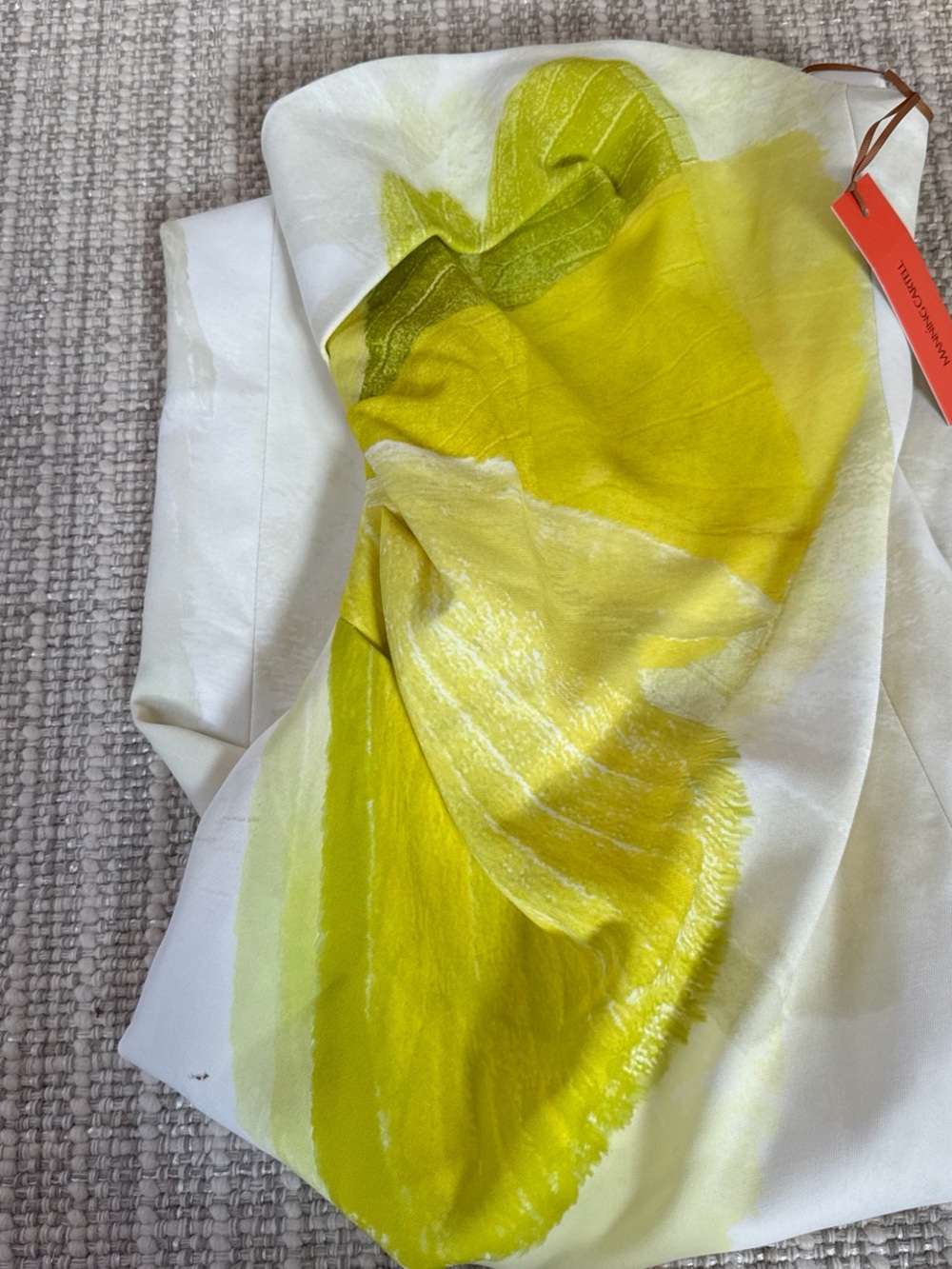 Manning Cartell Strapless White Dress with Lime Graphic - Picture 3 of 3
